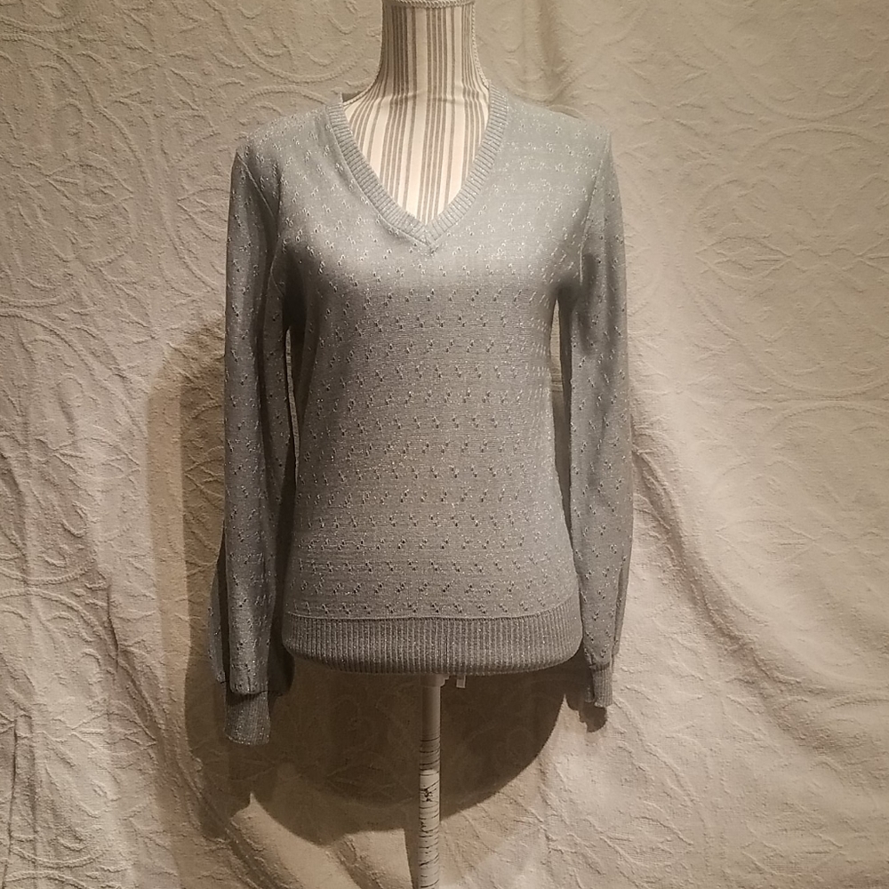 Rochelle of Calif. Silver sparkly pullover top